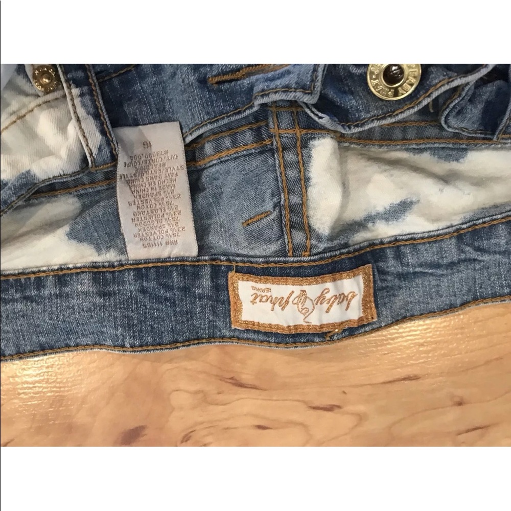 Plus size 16 baby phat bleached jeans stretch